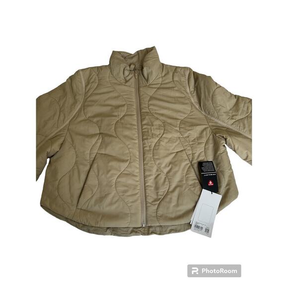 *NWT, Lululemon, Women, Quilted Light Insulation Cropped Jacket, Khaki, sz 12 - Picture 4 of 8